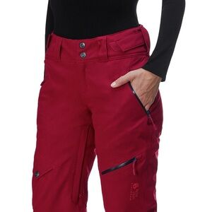 Women's Red Cargo Ski Pants
